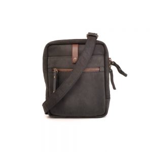 Barbarossa Ruvido Leren Mens Bag Navy