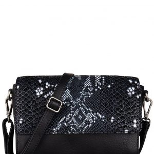 Cowboysbag Schoudertas Bag Topaz X Bobbie Bodt Snake Black and White
