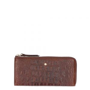 FMME. Wallet Large SLG Croco brown Dames portemonnee