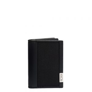 Tumi Alpha SLG Gusseted Card Case black chrome Heren portemonnee