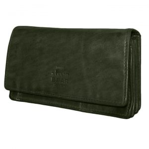 Bear Design Dames Portemonnee met Overslag Cow Lavato Groen