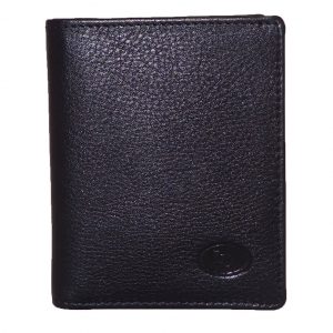 Leather Design Kaarthouder / Portemonnee 1119B Zwart