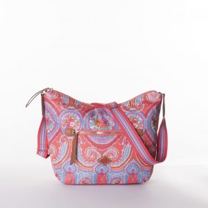 Oilily City Rose Paisley M Shoulder Bag Hot Coral
