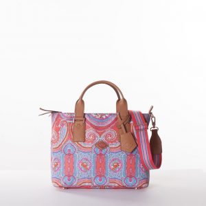 Oilily City Rose Paisley Handbag Hot Coral
