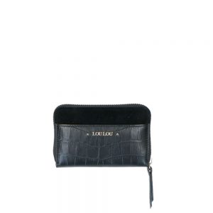 LouLou Essentiels Classy Croc Gold Wallet Small I Black