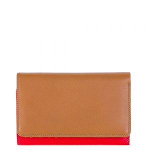 Mywalit Medium Tri-Fold Wallet Outer Zip Portemonnee Caramel