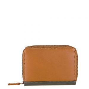 Mywalit Zip Around Credit Card Holder Caramel