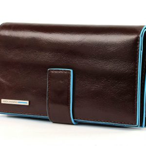 Piquadro Blue Square Women Wallet Mahogany