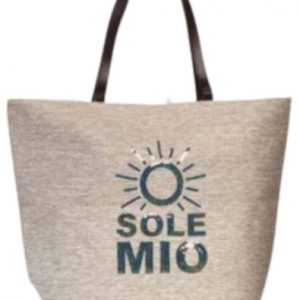 strandtas Sole Mio dames 41 liter polyester crème