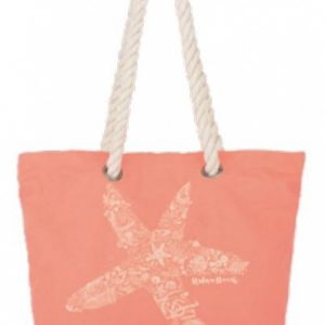strandtas Starfish dames 33 liter katoen roze