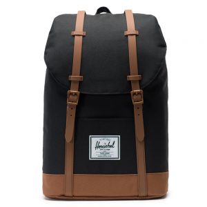 Herschel Retreat Rugzak Black/Saddle Brown
