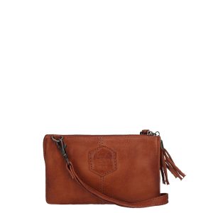 Bear Design Callisto Pelle Alessia Clutch cognac Damestas