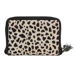 Bear Design Zip Around Portemonnee Black Dots