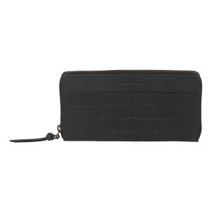 Burkely Croco Cassy Wallet L Portemonnee RFID Zwart