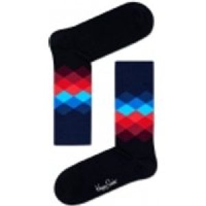 Happy Socks Sokken Socks Faded Diamond Zwart