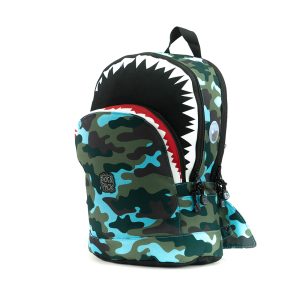 Pick & Pack Rugzak Shark Shape M Camo Light Blue