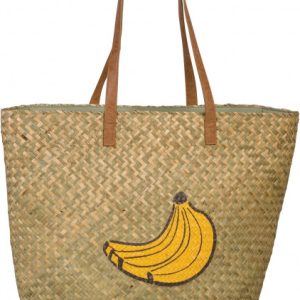 shopper Bananas dames 41 liter riet lichtbruin