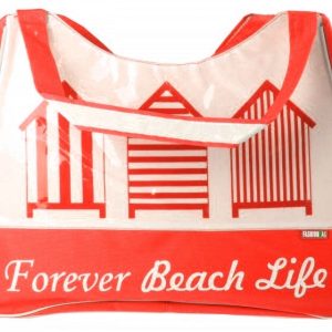 strandtas FashionBag polyester 53 cm rood