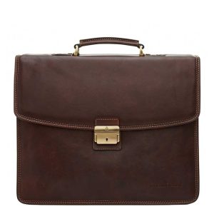 Castelijn & Beerens Verona Laptoptas 15.6'' 3-vaks mocca