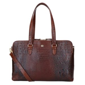 FMME. Charlotte 15.6 Workingbag Croco brown