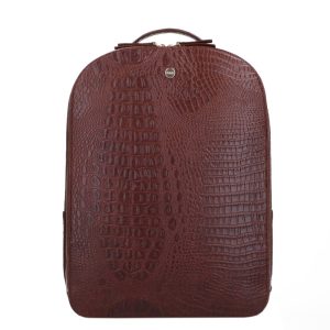 FMME. Claire 13.3 Backpack Croco brown backpack