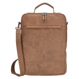 Micmacbags Malmo Laptoptas bruin II Leren tas