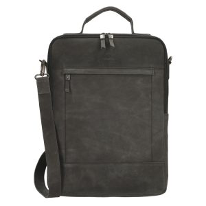 Micmacbags Malmo Laptoptas zwart II Leren tas