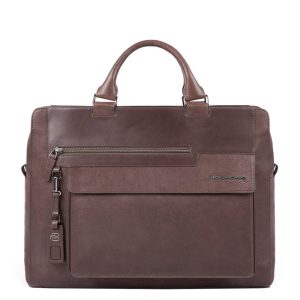 Piquadro Vostok Computer Portfolio Briefcase dark brown