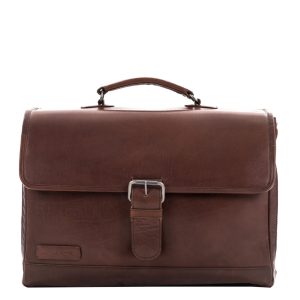 Plevier Quartz Volnerf 3-vaks Laptoptas bruin Aktetas
