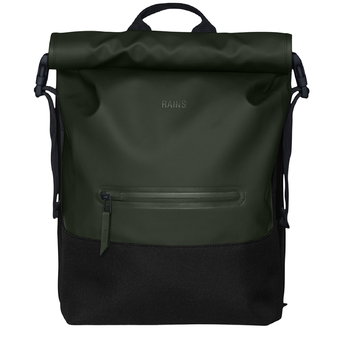 Rains Buckle Rolltop Rucksack green backpack Tas2go