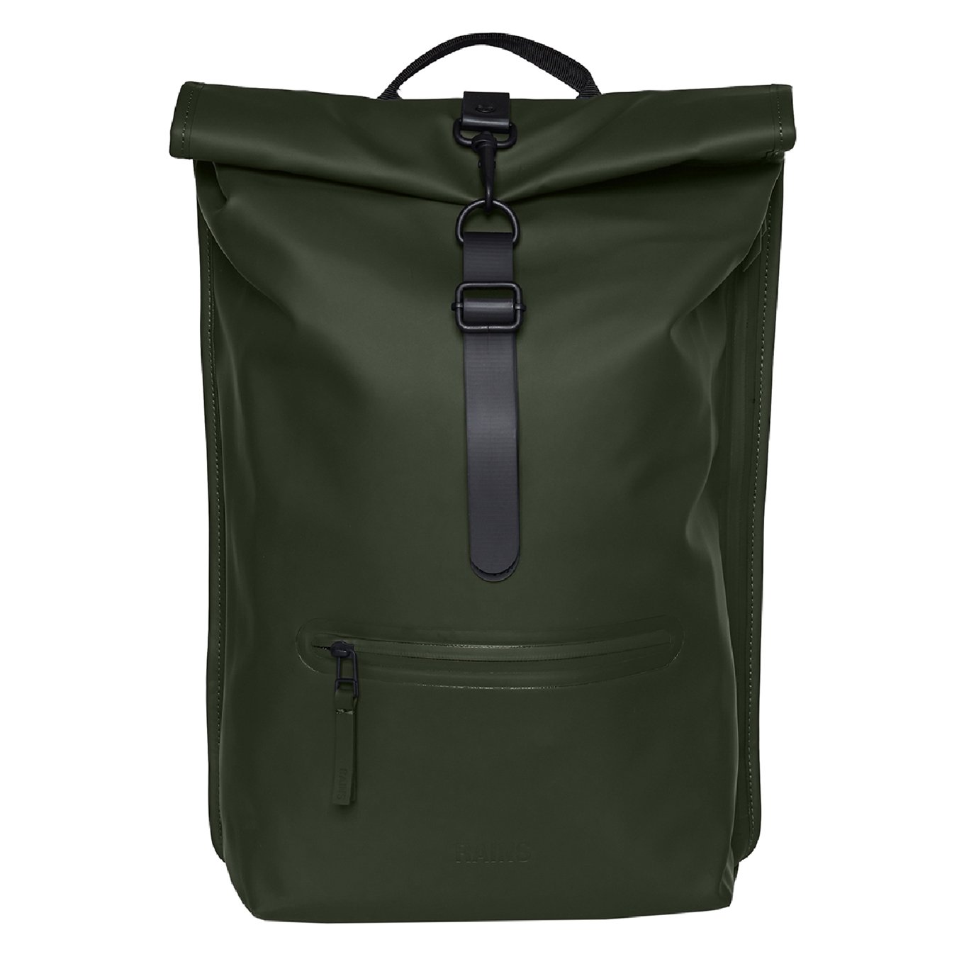 Rains Rolltop Rucksack green backpack - Tas2go