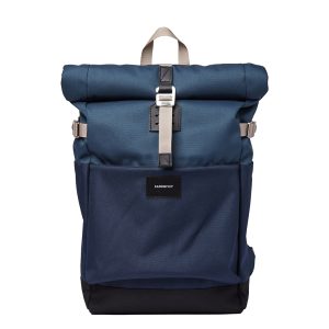 Sandqvist Ilon Backpack multi steel blue/navy blue Laptoprugzak