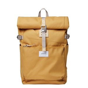 Sandqvist Ilon Backpack yellow with natural leather Laptoprugzak
