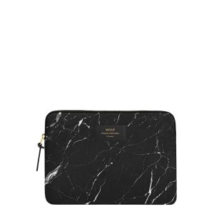 Wouf Black Marble iPad hoes black Laptopsleeve