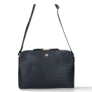 FMME Carmen Schoudertas 10.5" Croco Black