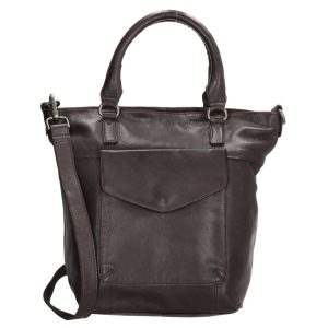 Genicci Leren Shopper Colico Donkerbruin