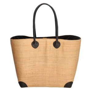 PE Florence Hangara Raffia Rieten Mand Abrikoos
