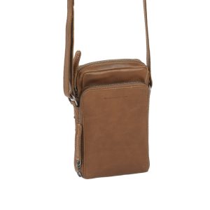 Chesterfield leren telefoontasje Hamilton cognac