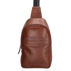 Micmacbagsleren leren Schoudertas Le Mans Cognac