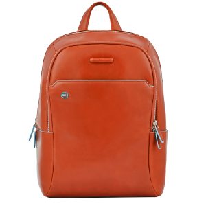 Piquadro Blue Square Computer Backpack With Ipad cognac backpack
