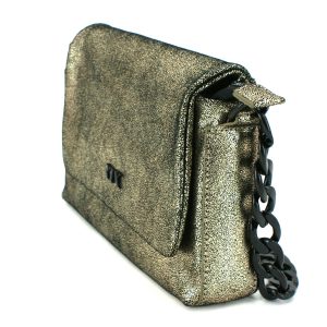 RTX Leren schoudertas Malmo metallic