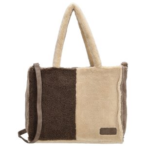 Zebra Trends Fluffy Teddy Handtas/Schoudertas Mini Denise Donker Bruin