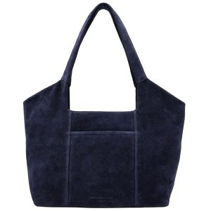 Hide & Stitches Suède Shopper/Handtas Brazos Navy