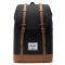 Herschel Retreat Rugzak Black/Saddle Brown