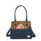 Hi-di-hi Handtas/Schoudertas Babbler Bruin/Navy Blauw
