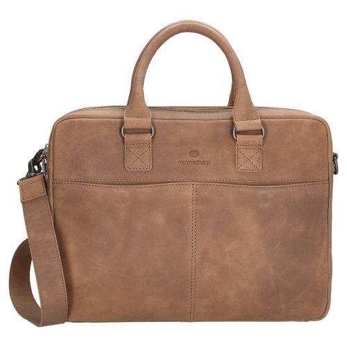 Micmacbags Malmo laptoptas 15,6 inch Bruin 2 vak Tas2go