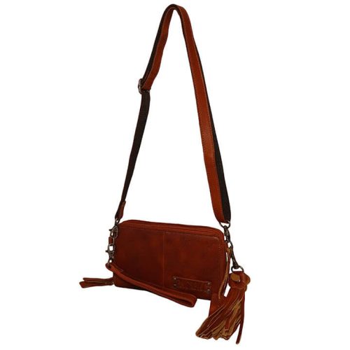 Bag2Bag Schoudertasje / Clutch / Portemonnee Gibson Tan Cognac
