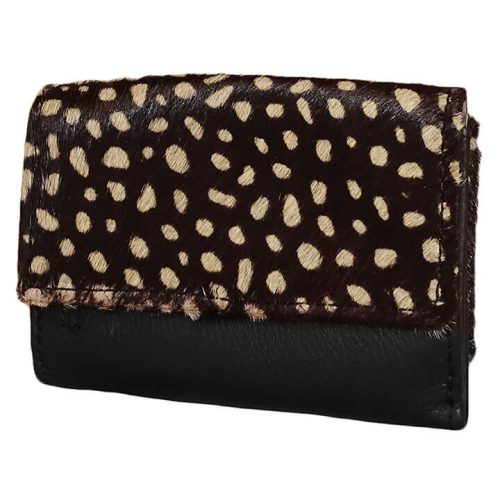 Bear Design Compacte Portemonnee met Vachtje White Dot