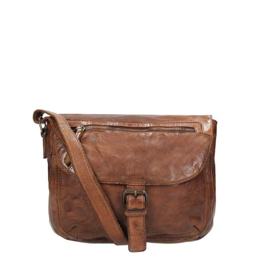 Bear Design Cow Lavato Schoudertas cognac2 Damestas