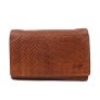 Bear Design Portemonnee met Overslag Sweety Python Cognac